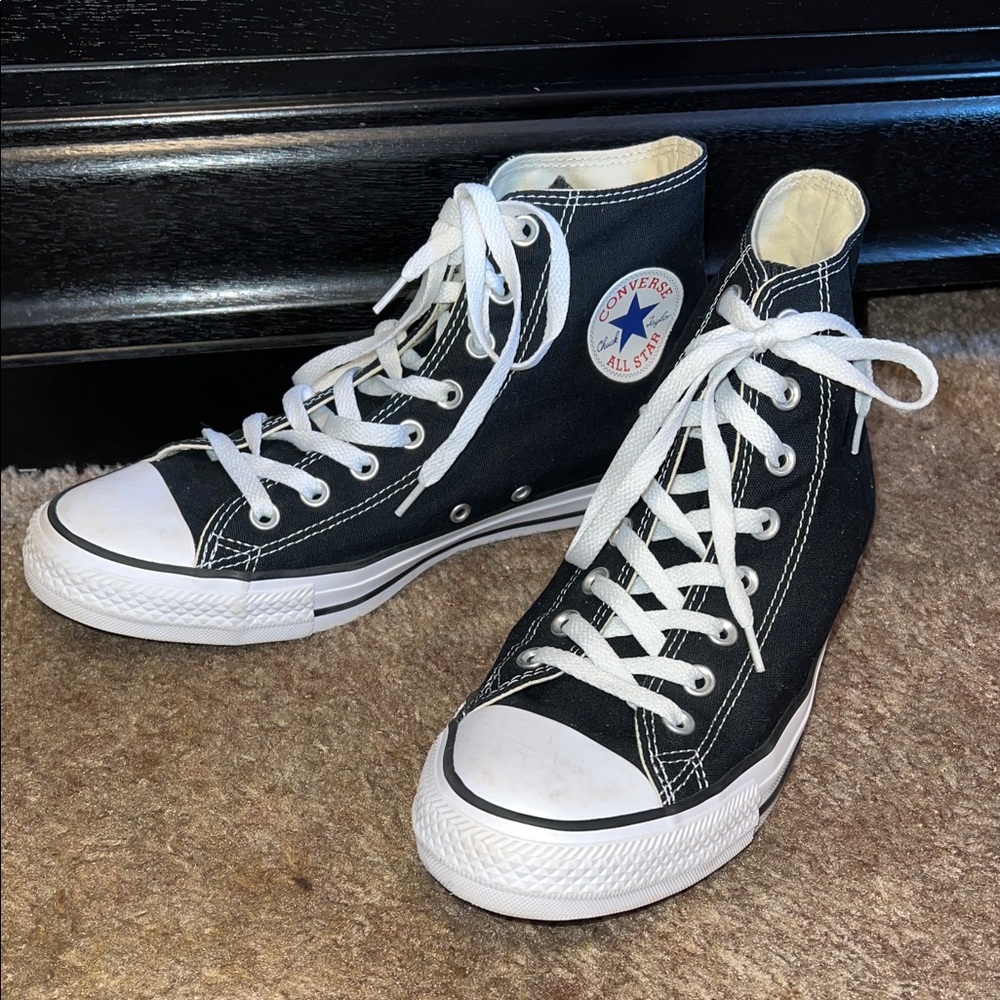 Converse Black and White High Top Sneakers